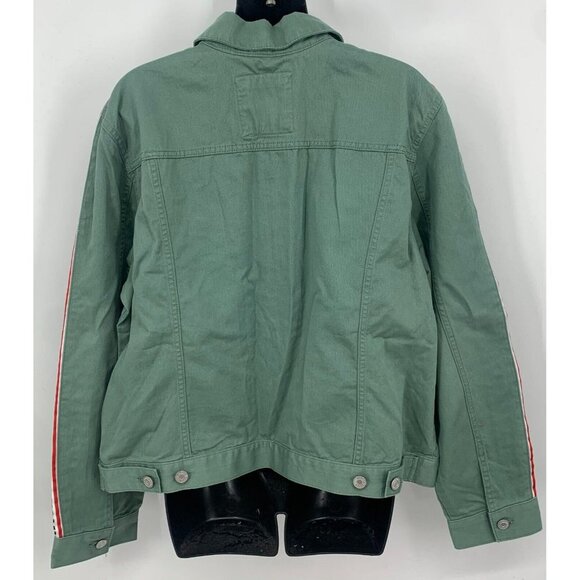 Tommy Hilfiger Denim Jacket Size XXL Extra Extra Large Green Button Women New - Picture 4 of 7